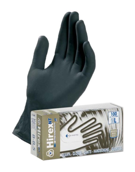 GUANTI NITRILE BLACK SENZA POLVERE S AMBIDESTRO 100 PEZZI