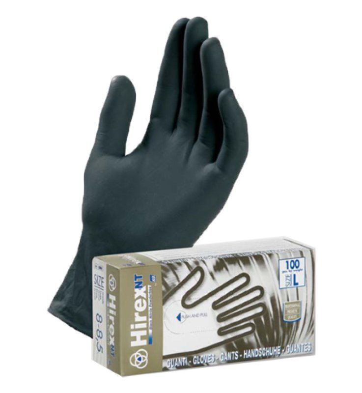 GUANTI NITRILE BLACK SENZA POLVERE S AMBIDESTRO 100 PEZZI
