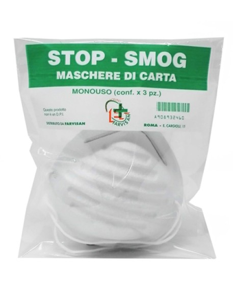 MASCHERE DI CARTA STOP-SMOG MONOUSO 3 PEZZI