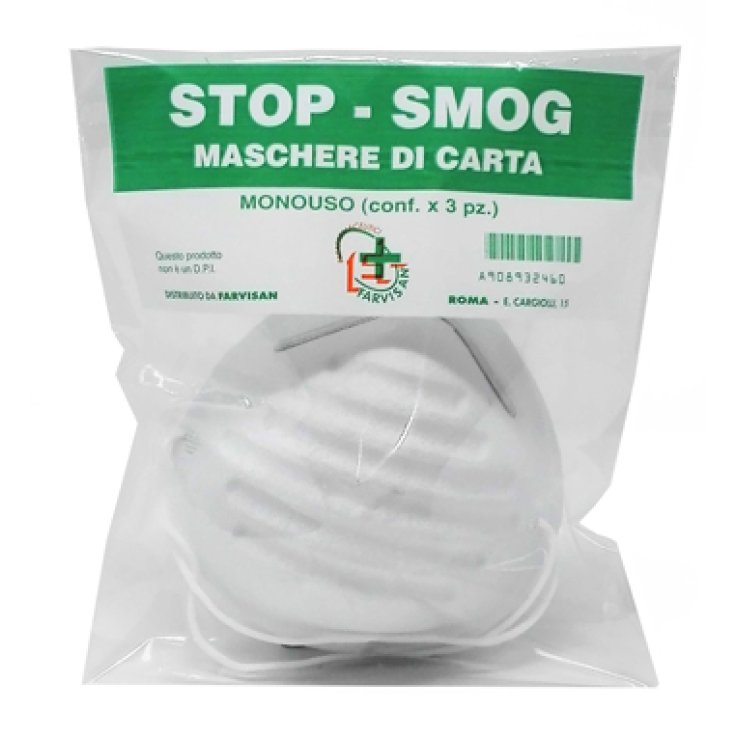 MASCHERE DI CARTA STOP-SMOG MONOUSO 3 PEZZI MASCHERE DI CARTA STOP-SMOG MONOUSO 3 PEZZI