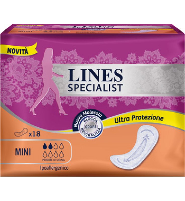 LINES SPECIALIST PANNOLONE MINI FARMA 18 PEZZI