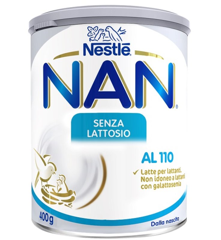 NESTLE' NAN AL 110 SENZA LATTOSIO 400 G NESTLE' NAN AL 110 SENZA LATTOSIO 400 G