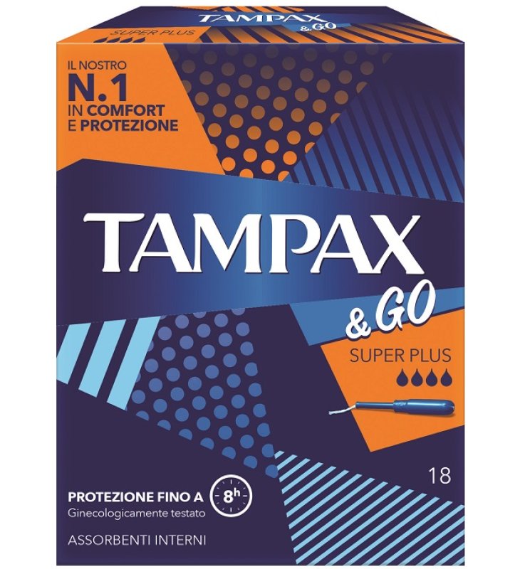 TAMPAX &GO ASSORBENTE INTERNO SUPER PLUS 18 PEZZI
