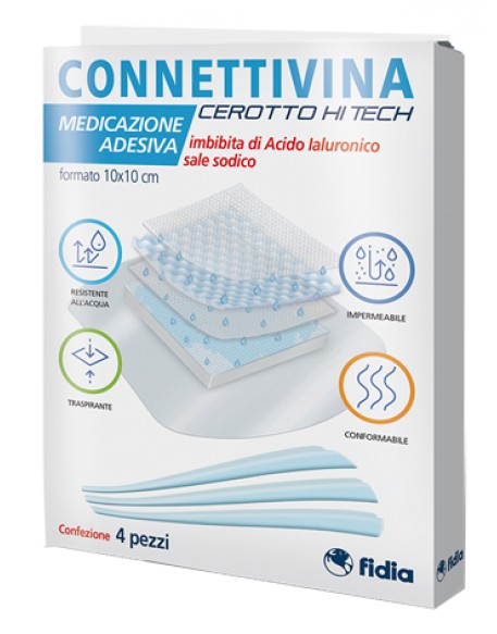 CEROTTO CONNETTIVINA HITECH 10 X 10 CM 4 PEZZI