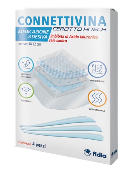 CEROTTO CONNETTIVINA HITECH 8 X 12 CM 4 PEZZI