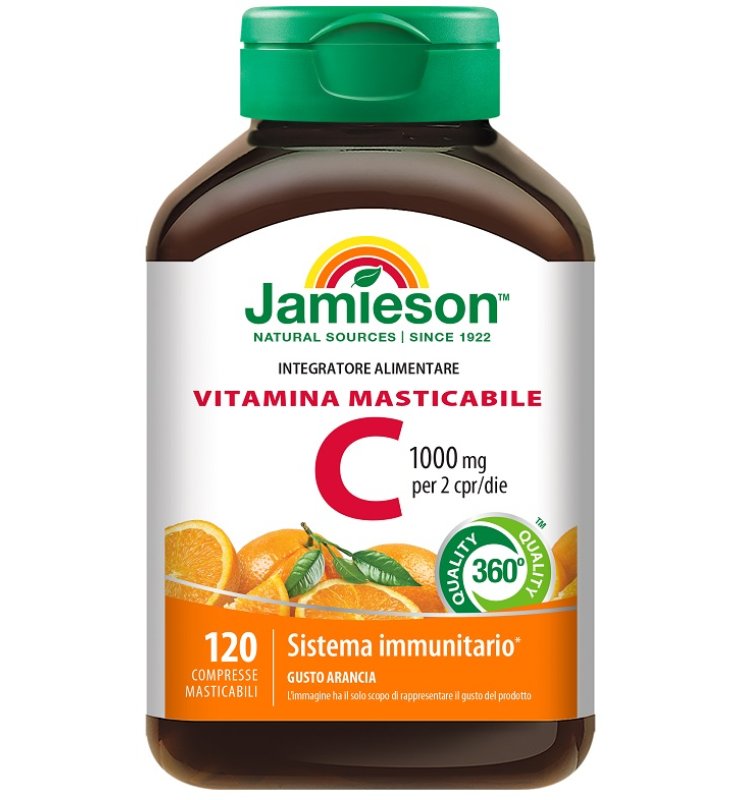 JAMIESON VITAMINA C 1000 MASTICABILE ARANCIA 120 COMPRESSE JAMIESON VITAMINA C 1000 MASTICABILE ARANCIA 120 COMPRESSE