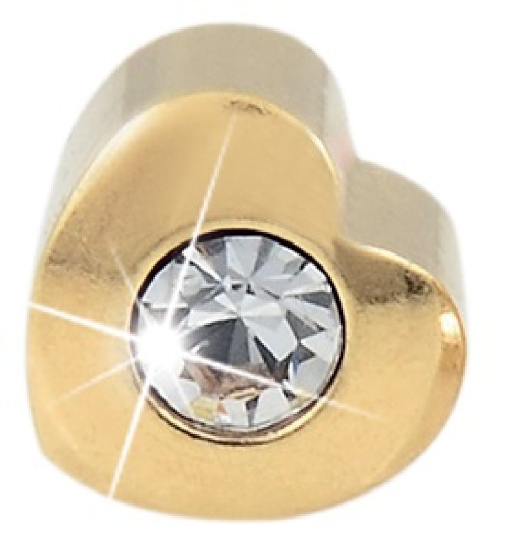 CUORE ORO 4MM CRISTALLO