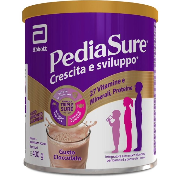 PEDIASURE CRESCITA&SVILUPPO RINFORZA CIOCCOLATO 400 G PEDIASURE CRESCITA&SVILUPPO RINFORZA CIOCCOLATO 400 G