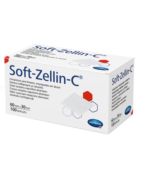 SOFT ZELLIN C TAMPONE NON STERILE IMBEVUTO DI ALCOL 100 PEZZI