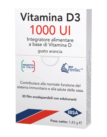 VITAMINA D3 IBSA 1000 UI 30 FILM ORALI