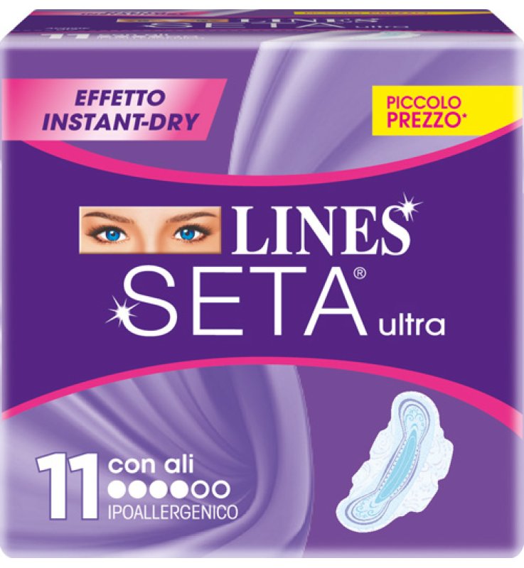 LINES SETA ULTRA ASSORBENTI CON ALI 11 PEZZI