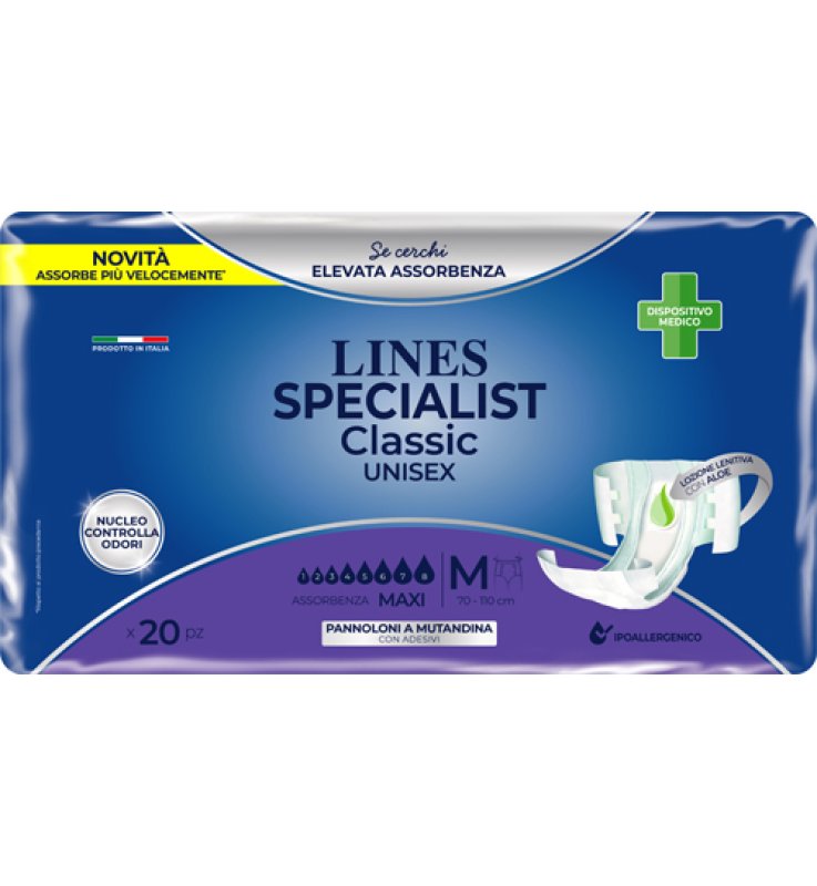 PANNOLONE MUTANDA LINES SPECIALIST CLASSIC MM MAXI 20 PEZZI