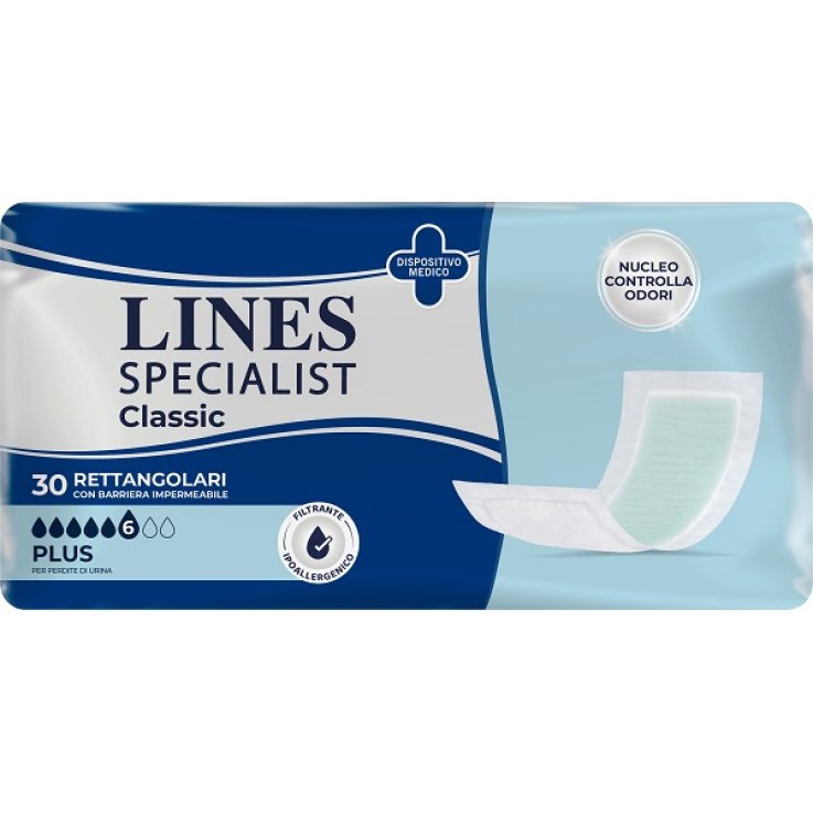 PANNOLONE LINES SPECIALIST CLASSIC RETTANGOLARE CON BARRIERA30 PEZZI PANNOLONE LINES SPECIALIST CLASSIC RETTANGOLARE CON BARRIERA30 PEZZI