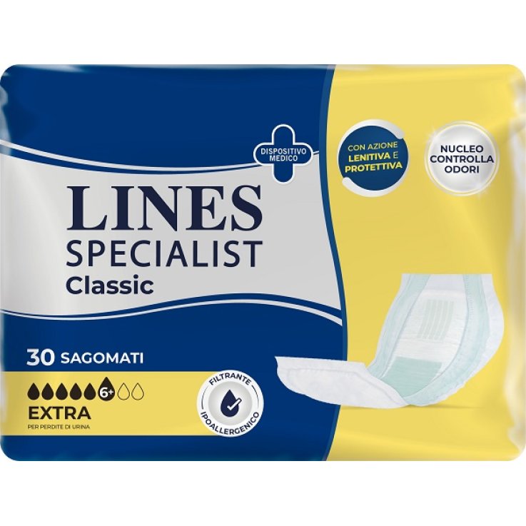 PANNOLONE LINES SPECIALIST CLASSIC SAGOMATO EXTRA 30 PEZZI PANNOLONE LINES SPECIALIST CLASSIC SAGOMATO EXTRA 30 PEZZI
