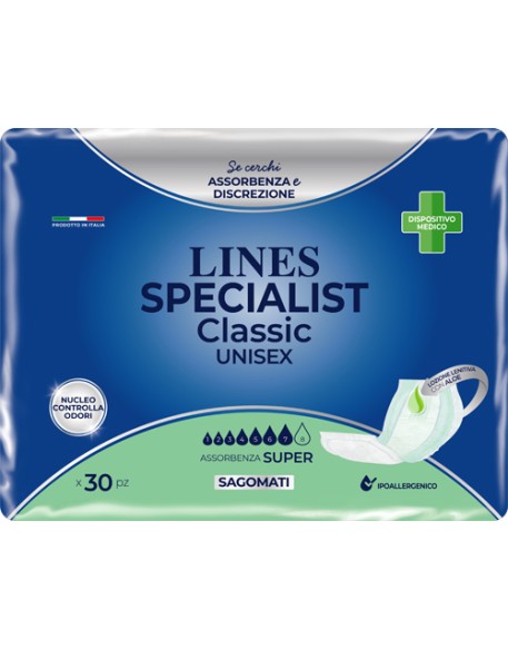 PANNOLONE LINES SPECIALIST CLASSIC SAGOMATO SUPER 30 PEZZI