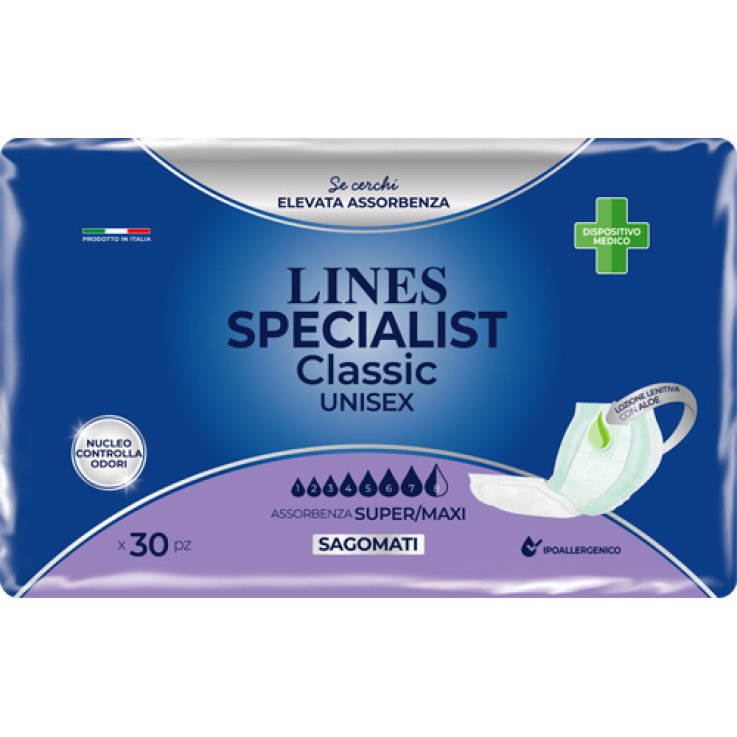 PANNOLONE SAGOMATO LINES SPECIALIST CLASSIC MAXI 30 PEZZI PANNOLONE SAGOMATO LINES SPECIALIST CLASSIC MAXI 30 PEZZI