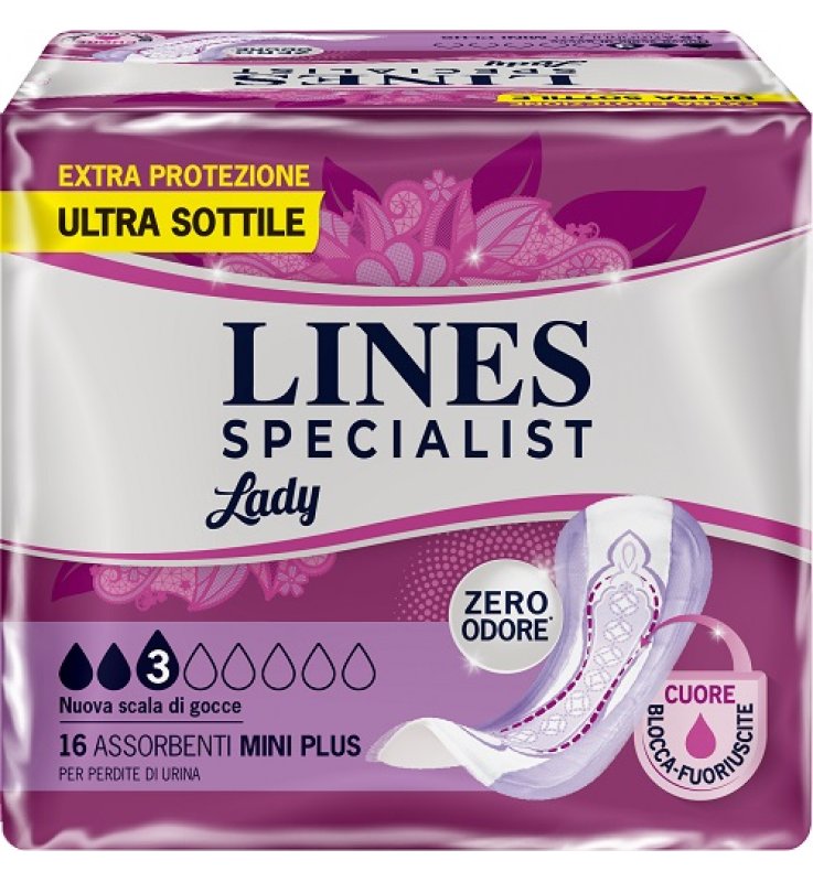 LINES SPECIALIST PANNOLONE MINI PLUS FARMA 16 PEZZI
