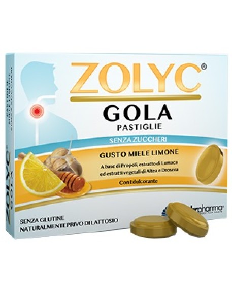 ZOLYC GOLA MIELE/LIMONE SENZA ZUCCHERI 36 PASTIGLIE