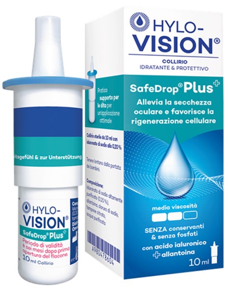 HYLOVISION SAFE DROP PLUS COLLIRIO IDRATANTE E PROTETTIVO 10ML HYLOVISION SAFE DROP PLUS COLLIRIO IDRATANTE E PROTETTIVO 10ML