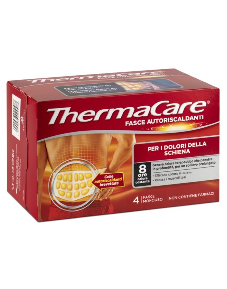 FASCIA AUTORISCALDANTE A CALORE TERAPEUTICO THERMACARE SCHIENA 4 PEZZI