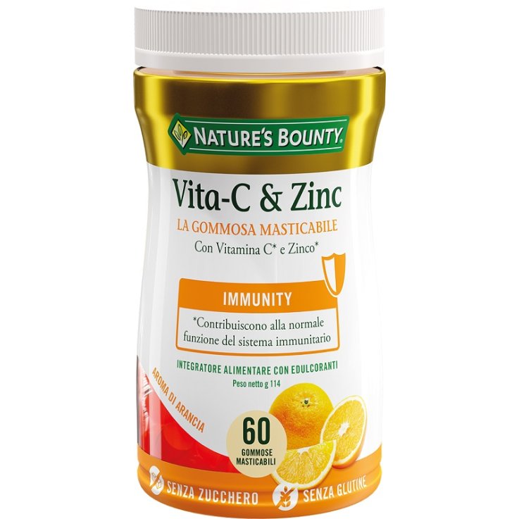 NATURE'S BOUNTY VITA-C&ZINC 60 GOMMOSE NATURE'S BOUNTY VITA-C&ZINC 60 GOMMOSE