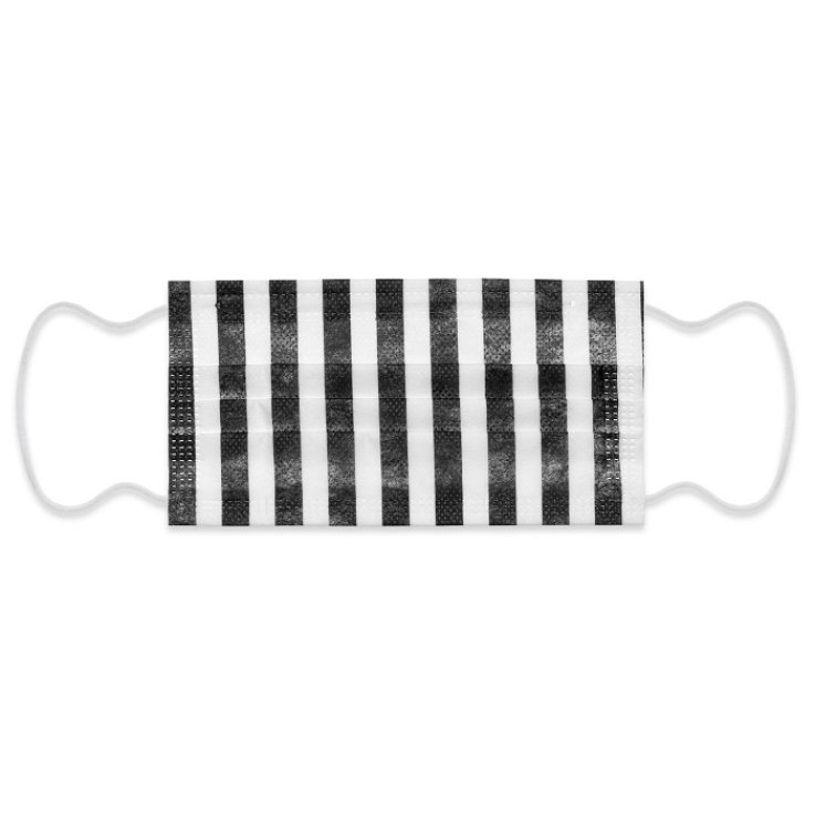 MYMASK PRO TIPO I MASCHERINA CHIRURGICA BIANCO NERO 10 PEZZI MYMASK PRO TIPO I MASCHERINA CHIRURGICA BIANCO NERO 10 PEZZI