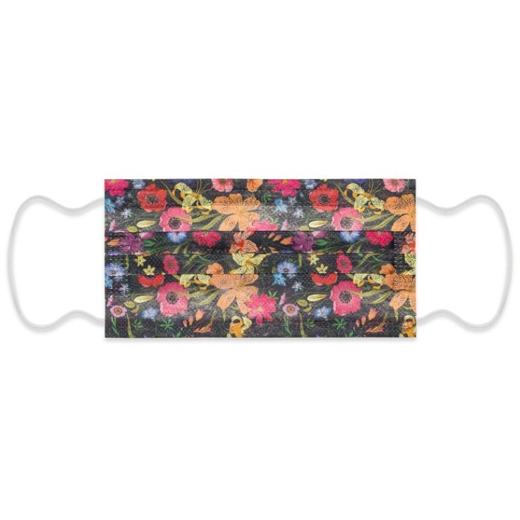 MYMASK PRO TIPO I MASCHERINA CHIRURGICA FLORAL 10 PEZZI MYMASK PRO TIPO I MASCHERINA CHIRURGICA FLORAL 10 PEZZI