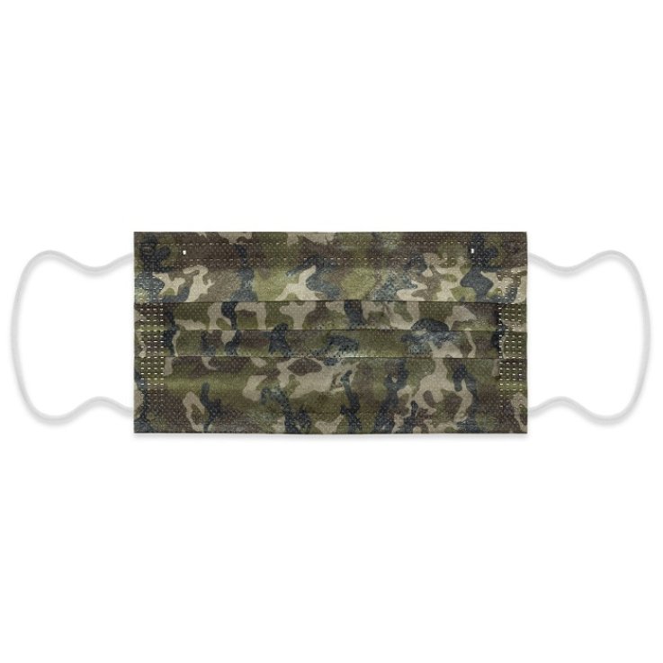 MYMASK PRO TIPO I MASCHERINA CHIRURGICA MILITARY 10 PEZZI MYMASK PRO TIPO I MASCHERINA CHIRURGICA MILITARY 10 PEZZI