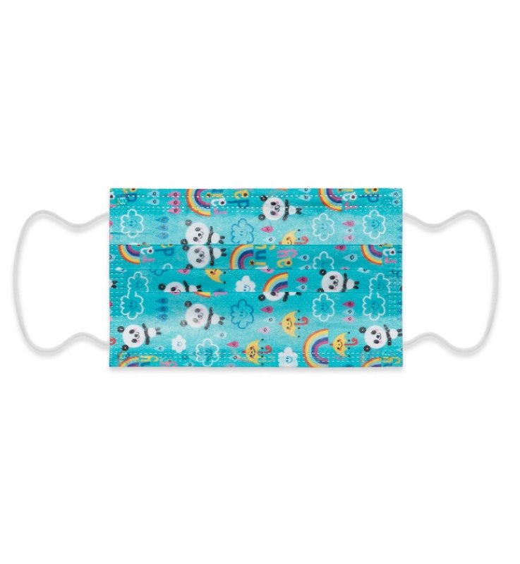 MYMASK PRO TIPO I JUNIOR MASCHERINA CHIRURGICA FANTASY CELESTE 10 PEZZI