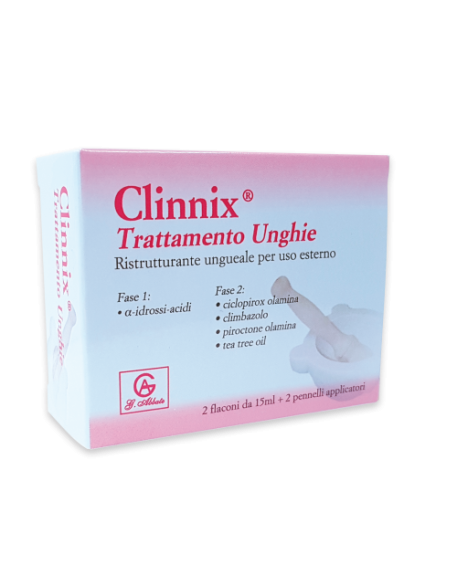 CLINNIX TRATTAMENTO UNGHIE 2 FLACONI 15 ML + 2 PENNELLI APPLICATORI