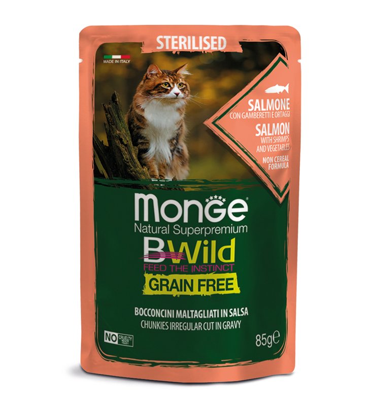 V MONGE BWILD STERIL SALM/GAM85G