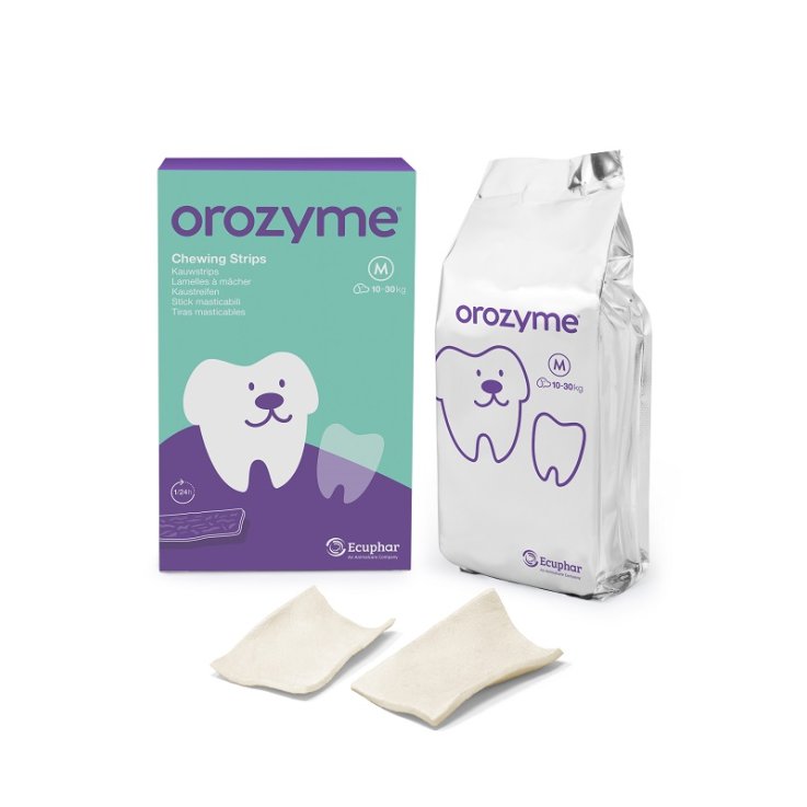 OROZYME CANINE STRISCE ENZIMATICHE MASTICABILI PER CANI DI TAGLIA MEDIA OROZYME CANINE STRISCE ENZIMATICHE MASTICABILI PER CANI DI TAGLIA MEDIA