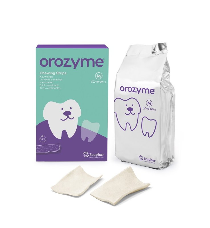 OROZYME CANINE STRISCE ENZIMATICHE MASTICABILI PER CANI DI TAGLIA MEDIA OROZYME CANINE STRISCE ENZIMATICHE MASTICABILI PER CANI DI TAGLIA MEDIA