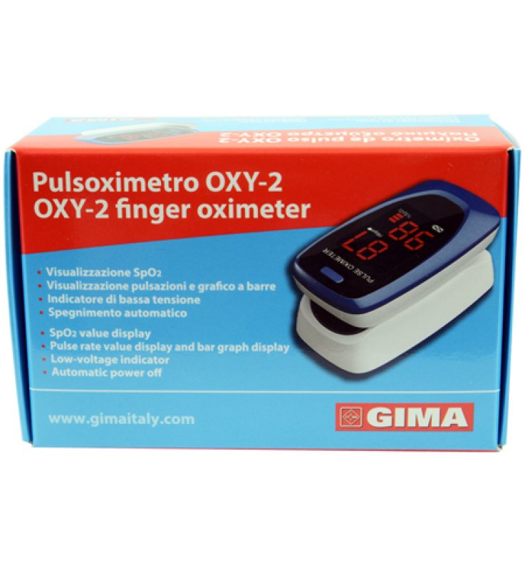 PULSOXIMETRO DA DITO OXY-2 SCHERMO LED 60X30,5X32,5MM 1 PEZZO PULSOXIMETRO DA DITO OXY-2 SCHERMO LED 60X30,5X32,5MM 1 PEZZO