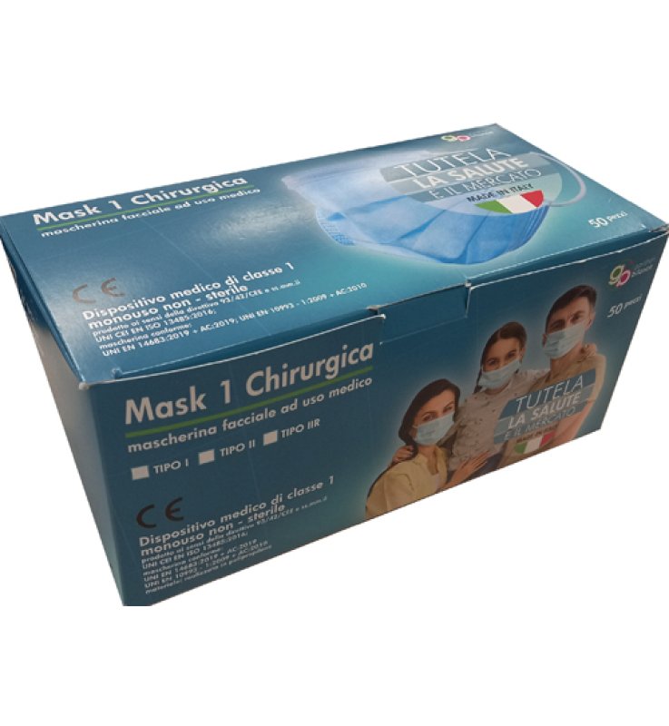 MASCHERINA CHIR I AZZ  50PZ IT