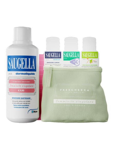 SAUGELLA PRET-A-PORTE DERMOLIQUIDO 500 ML + 3 CAMPIONI IN OMAGGIO DA 50 ML DI SAUGELLA ACTI3+SAUGELLA IDRASERUM+SAUGELLAYOU FRESH