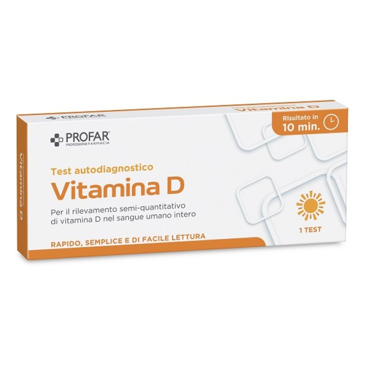 PROFAR TEST VITAMINA D RILEVAZIONE SEMI-QUANTITATIVA VITAMINA D NEL SANGUE UMANO INTERO 1 PEZZO PROFAR TEST VITAMINA D RILEVAZIONE SEMI-QUANTITATIVA VITAMINA D NEL SANGUE UMANO INTERO 1 PEZZO