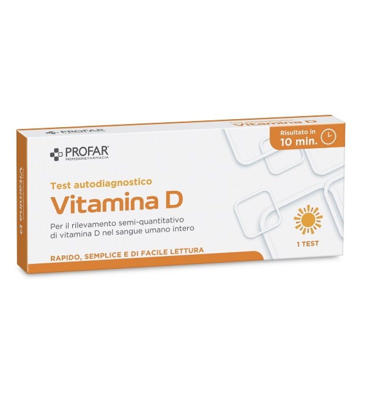 PROFAR TEST VITAMINA D RILEVAZIONE SEMI-QUANTITATIVA VITAMINA D NEL SANGUE UMANO INTERO 1 PEZZO