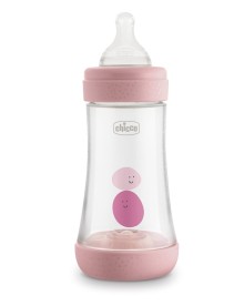 CHICCO BIBERON PERFECT 5 GIRL 240 ML IN SILICONE 2 FORI