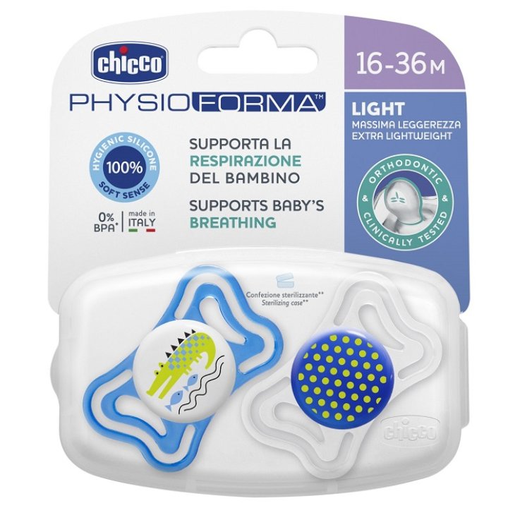 CHICCO SUCCHIETTO LIGHT BOY SILICONE 16-36 MESI 2 PEZZI CHICCO SUCCHIETTO LIGHT BOY SILICONE 16-36 MESI 2 PEZZI