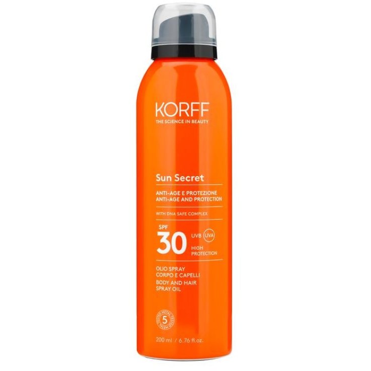 KORFF SUN SECRET OLIO SPRAY CORPO/CAPELLI SPF30 KORFF SUN SECRET OLIO SPRAY CORPO/CAPELLI SPF30