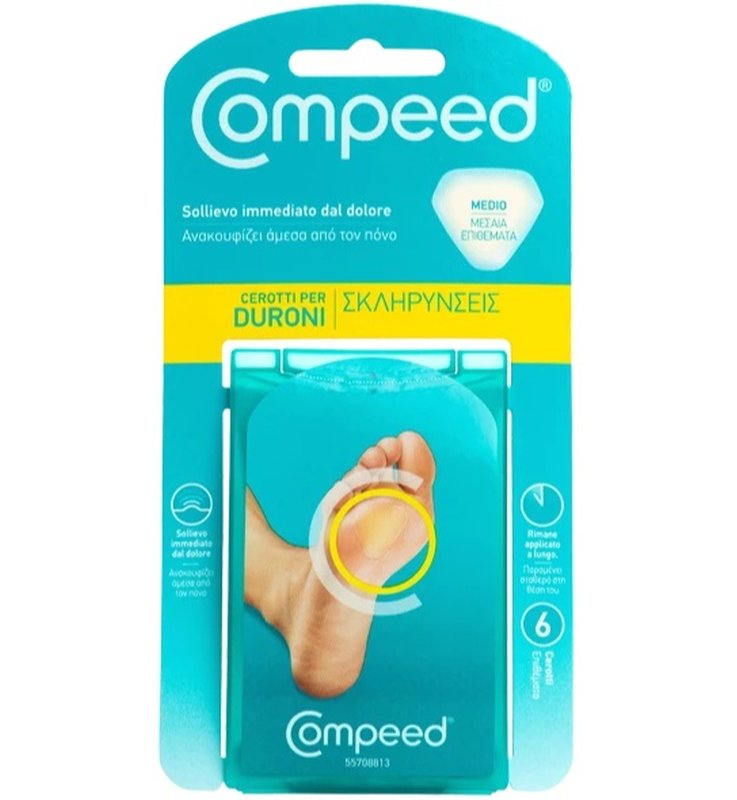 COMPEED CEROTTI PER DURONI MEDIO 6 PEZZI COMPEED CEROTTI PER DURONI MEDIO 6 PEZZI