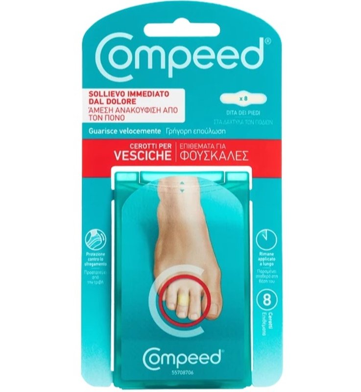 COMPEED CEROTTI PER VESCICHE DITA PIEDI 8 PEZZI COMPEED CEROTTI PER VESCICHE DITA PIEDI 8 PEZZI