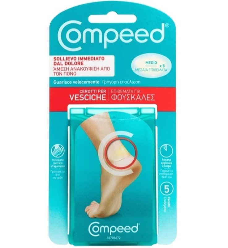 COMPEED CEROTTI PER VESCICHE MEDIO 5 PEZZI COMPEED CEROTTI PER VESCICHE MEDIO 5 PEZZI