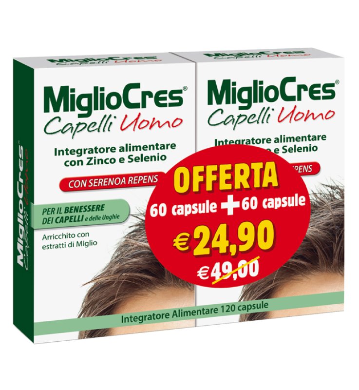 MIGLIOCRES CAPELLI UOMO 60+60 CAPSULE