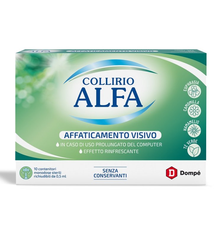 COLLIRIO ALFA AFFATICAMENTO VISIVO 10 PEZZI MONODOSE COLLIRIO ALFA AFFATICAMENTO VISIVO 10 PEZZI MONODOSE