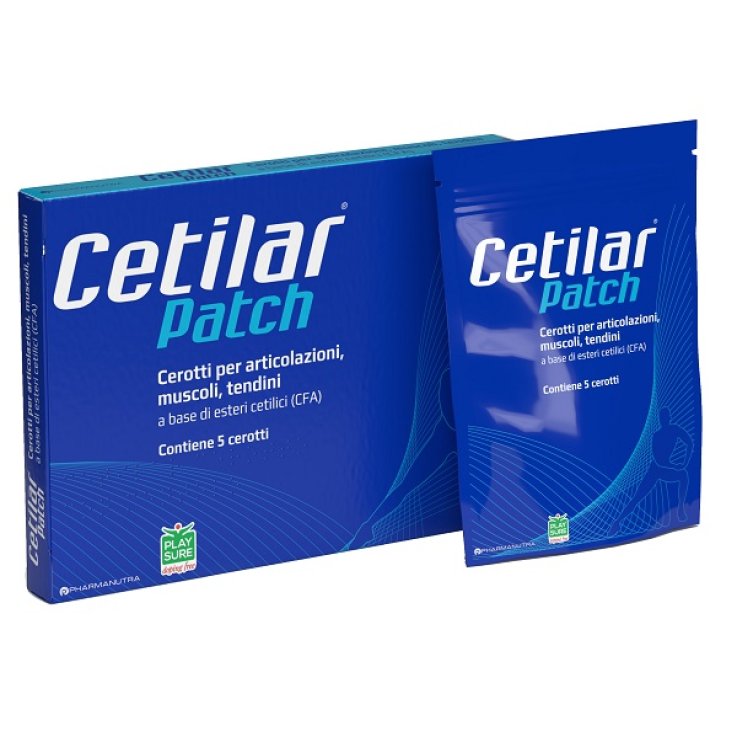 CEROTTO MONOUSO CETILAR PATCH PER ARTICOLAZIONI MUSCOLI E TENDINI 5 PEZZI CEROTTO MONOUSO CETILAR PATCH PER ARTICOLAZIONI MUSCOLI E TENDINI 5 PEZZI