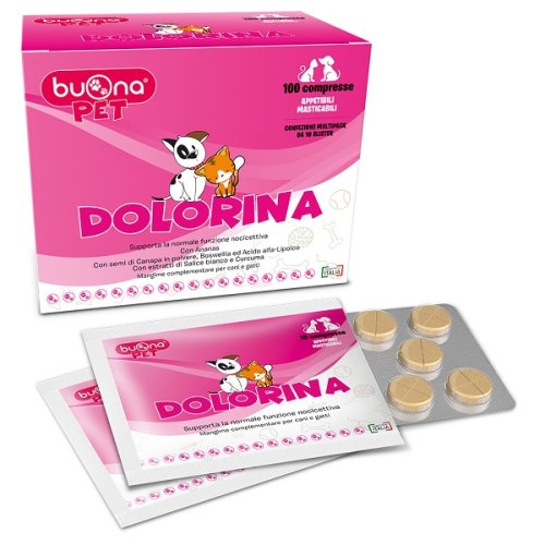 Dolorina Compresse Mangime Complementare la normale funzione nocicettiva di Cani e Gatti - 100 pz