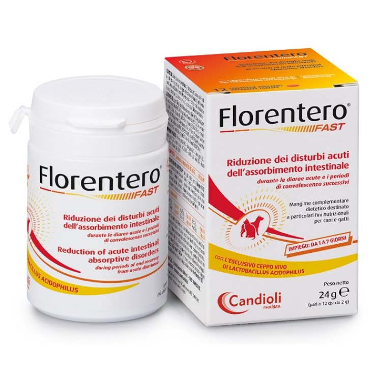 FLORENTERO FAST BARATTOLO DA 12 COMPRESSE APPETIBILI DA 2 G FLORENTERO FAST BARATTOLO DA 12 COMPRESSE APPETIBILI DA 2 G
