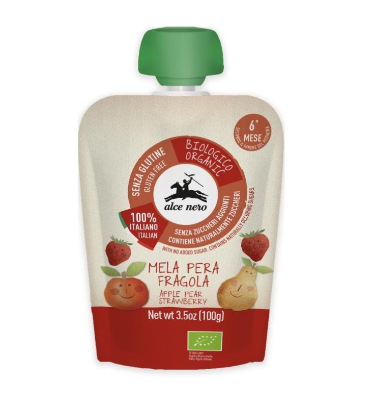 BABY FOOD BIO PUREA DI MELA PERA E FRAGOLA 100 G